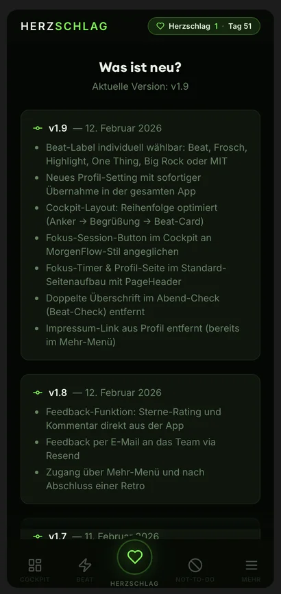 Changelog — Was ist neu